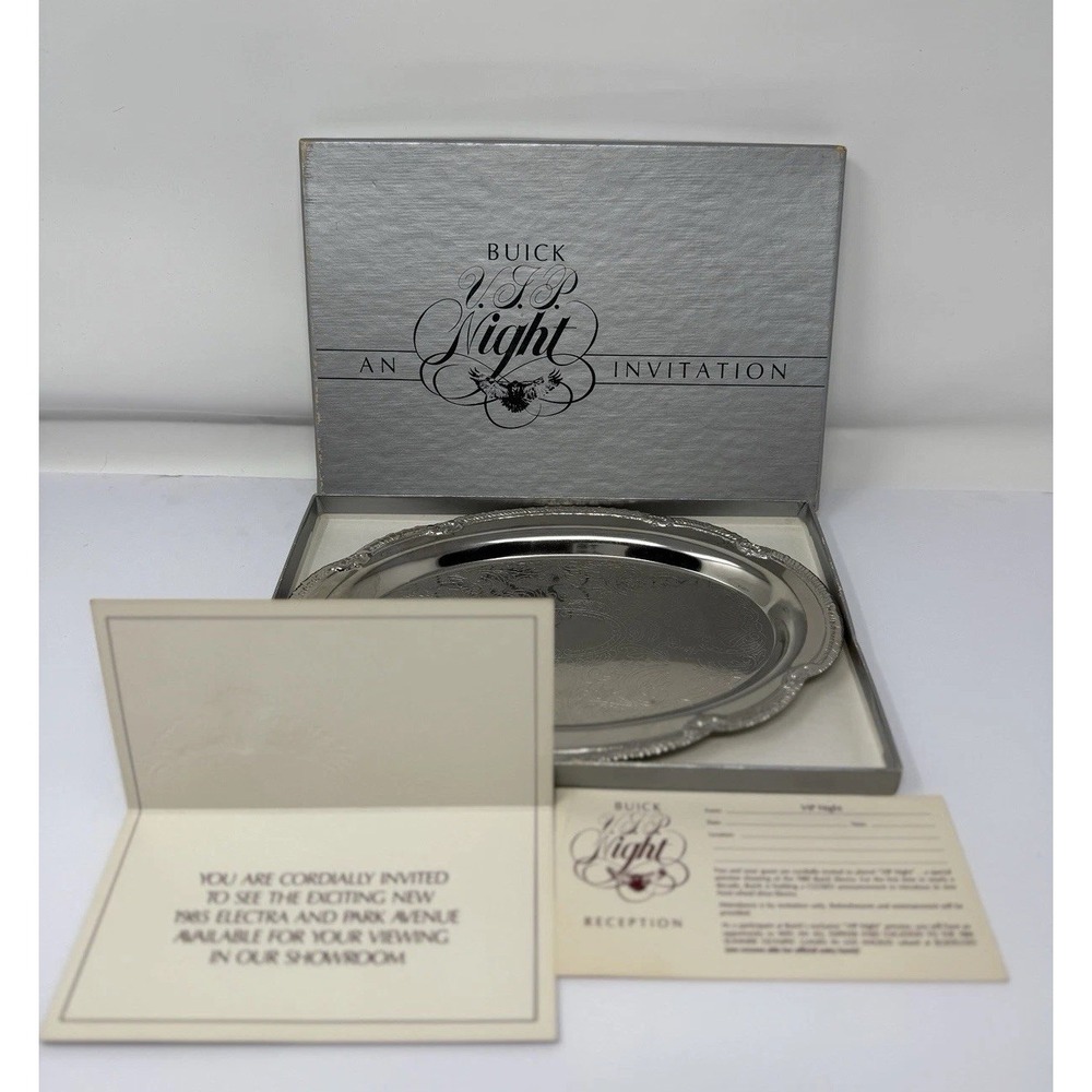 1985 Buick Electra VIP Night Promotional Box Set Invitation‎ & Platter Vintage